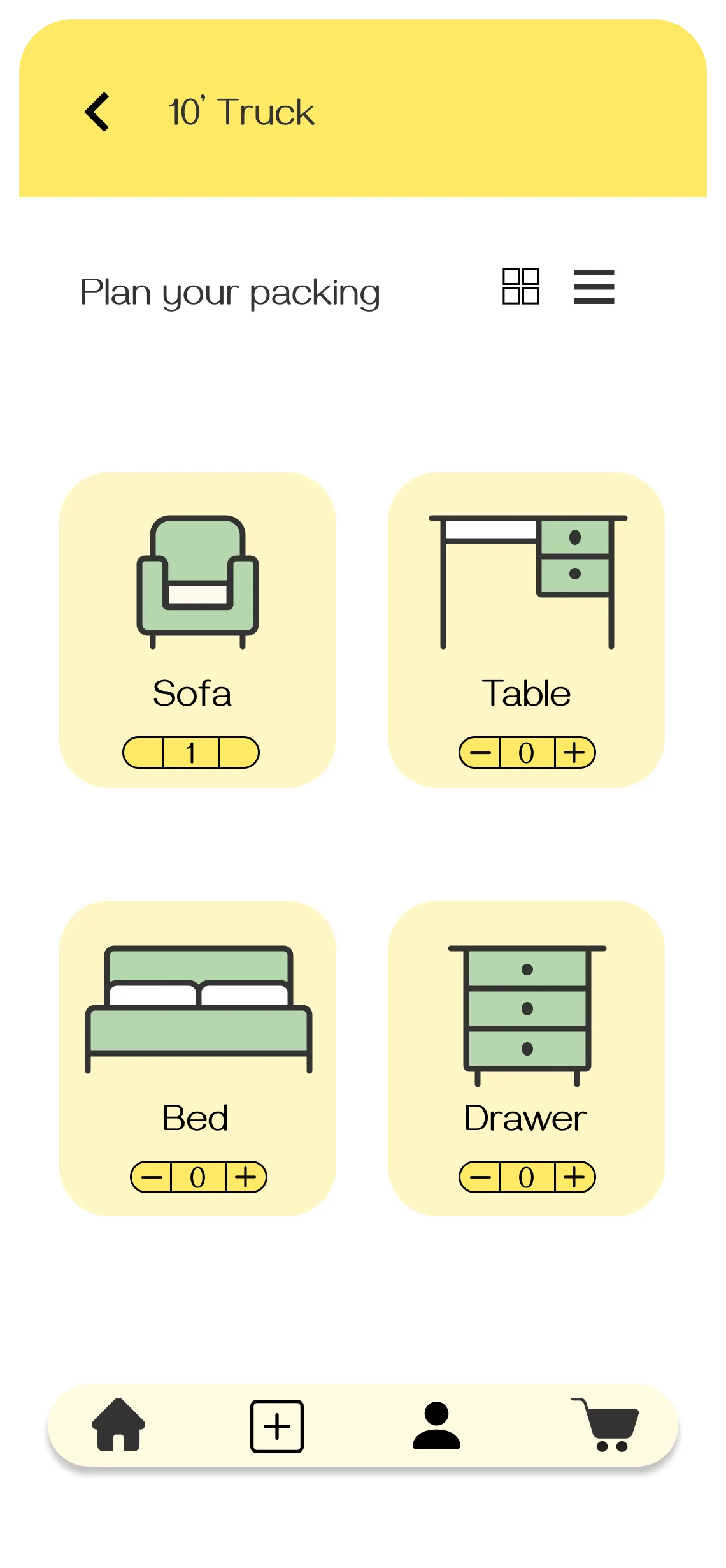 MOVR Plan your packing screen